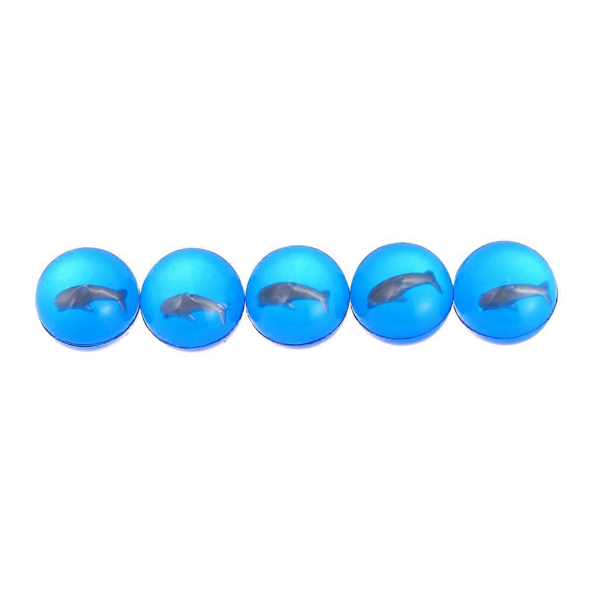 Blue Rubber Bouncy Ball for Playing Made of and Educational Toy for Kids