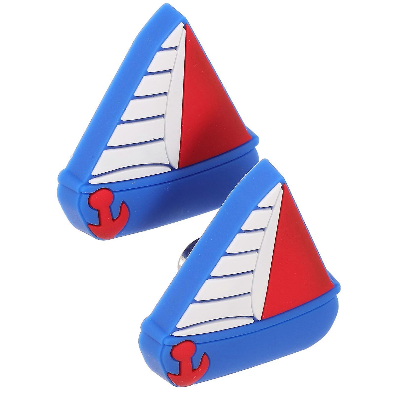 Small Door Handles Sailboat Shape Cabinet Handle Part Bedroom Children's Room Decoration Furniture Pull Handle 2Pcs