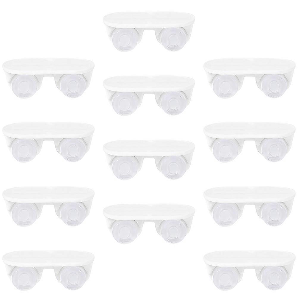 Attachable Wheels Self-Adhesive Paste Caster Wheels For Home Use Easy Movement White 4.5X2.2X1.5CM 16Pcs