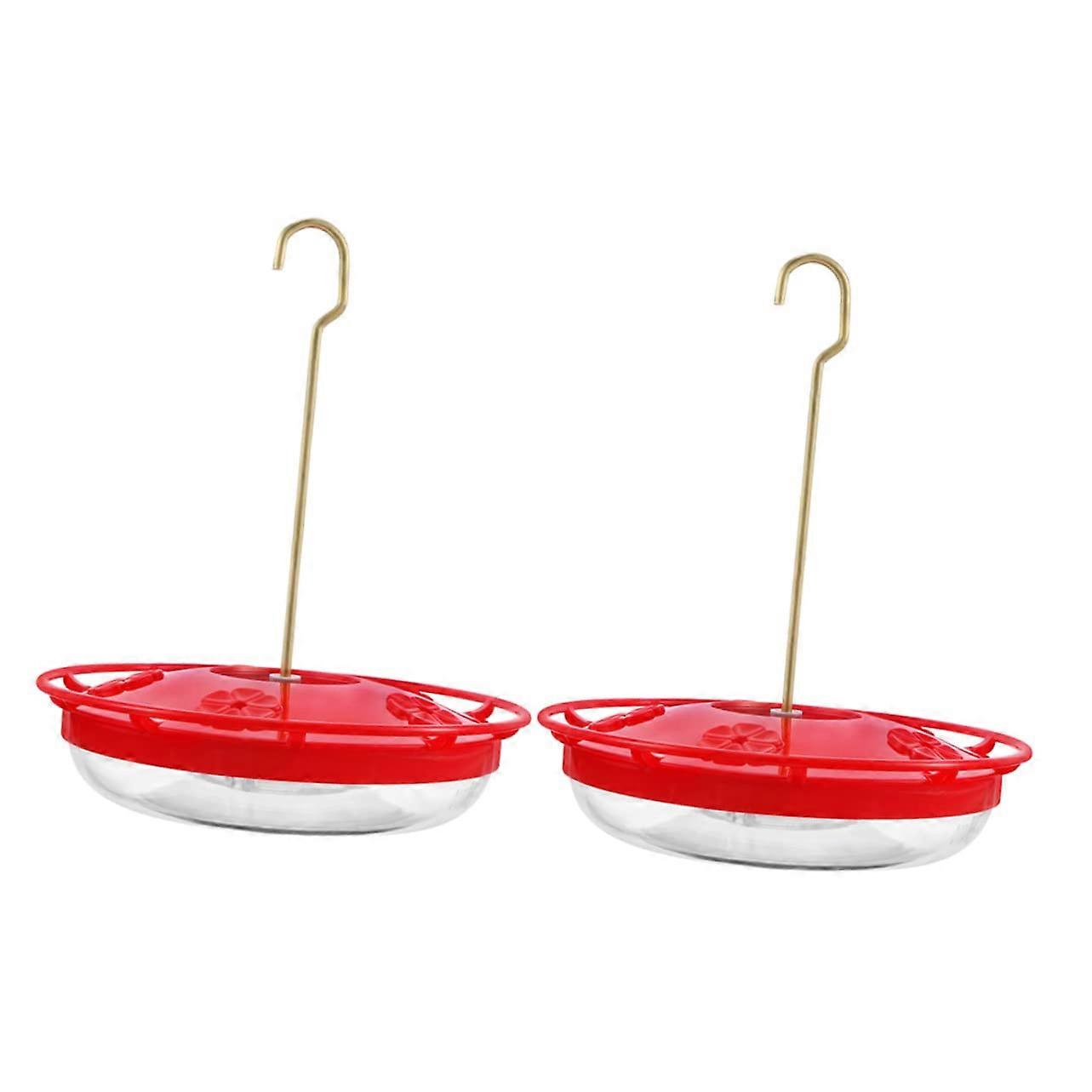 Pack of 2 Hanging Bird Feeders for Garden  Hummingbird Water Drinker and Wild Bird Feeder with AntiTheft and AntProof Design