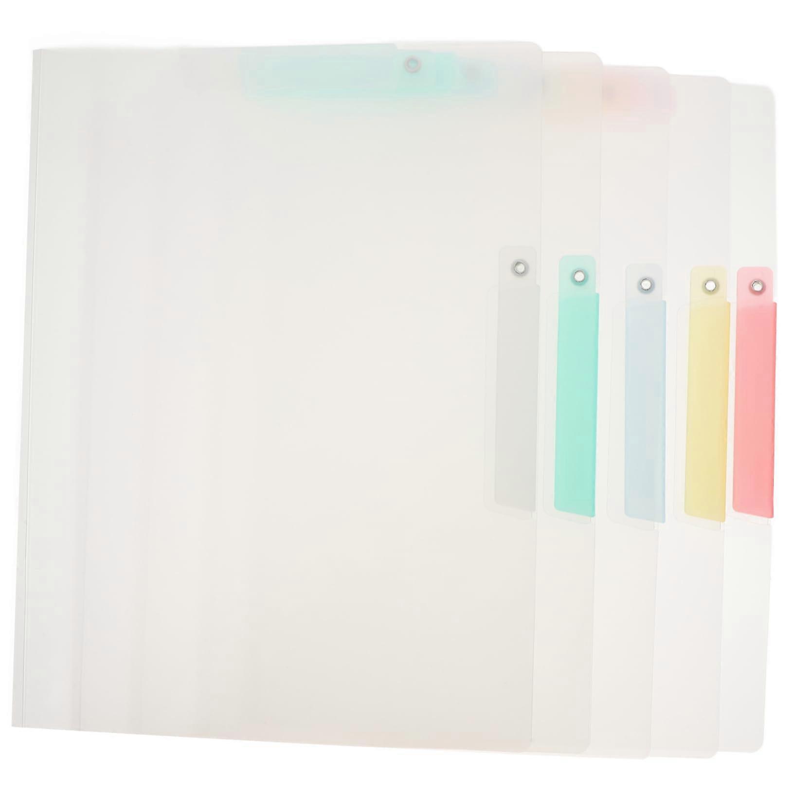 Pack of 5 Examination Paper Organiser, Folder Organiser, Office Folder, File Organiser, Binder Folder, Plastic School Folders, Plastic