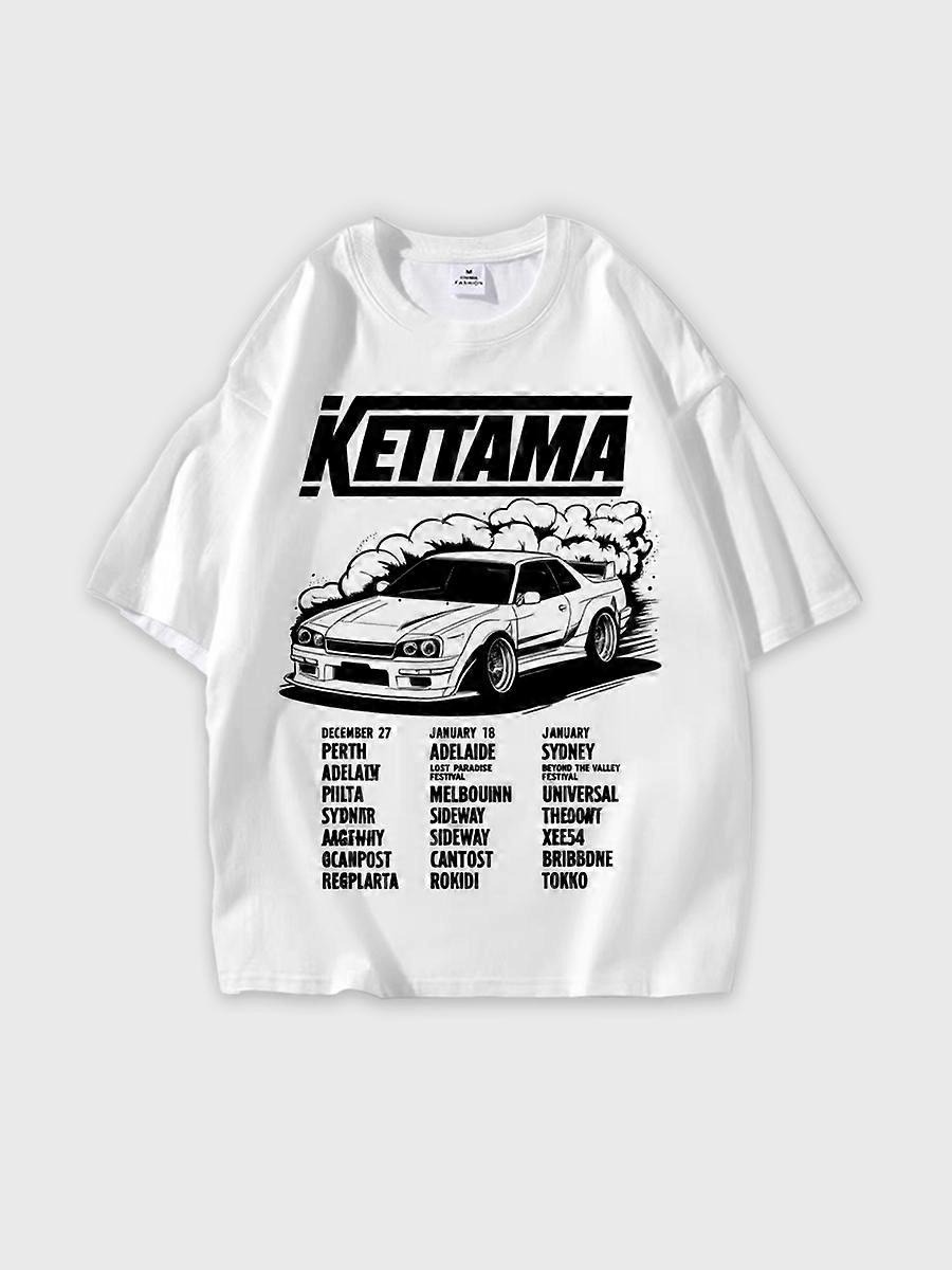 T-shirt round neck Pattern loose short sleeve N88