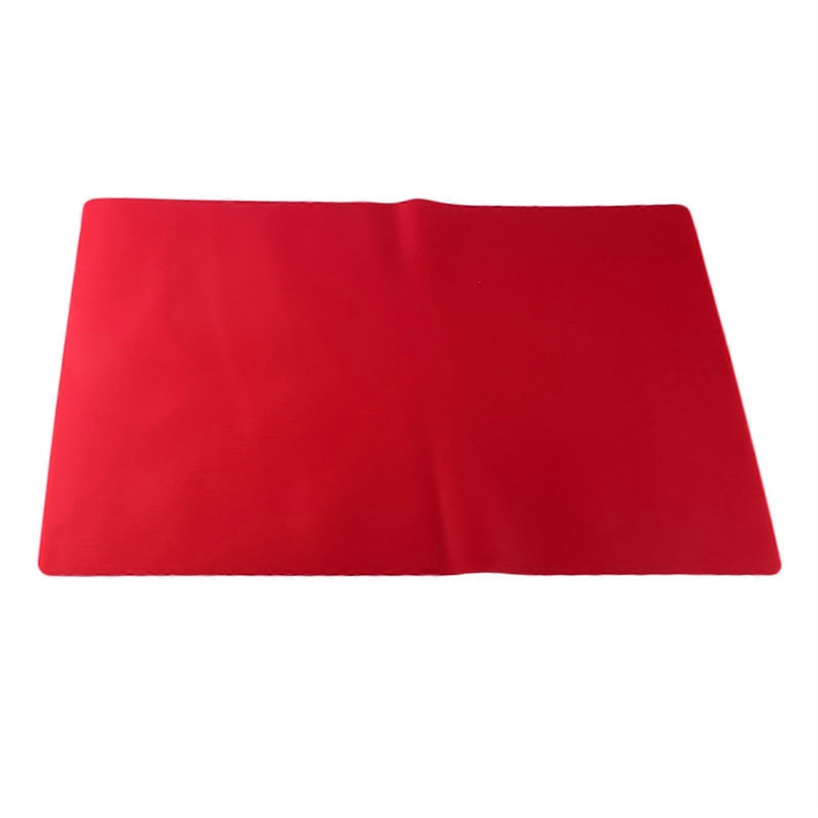 Large Soft Silicone Table Mat Flat Chopping Board for Children and Students, Heat Insulation Desk Mat for Laptop or Backkneet Cushion (Red)