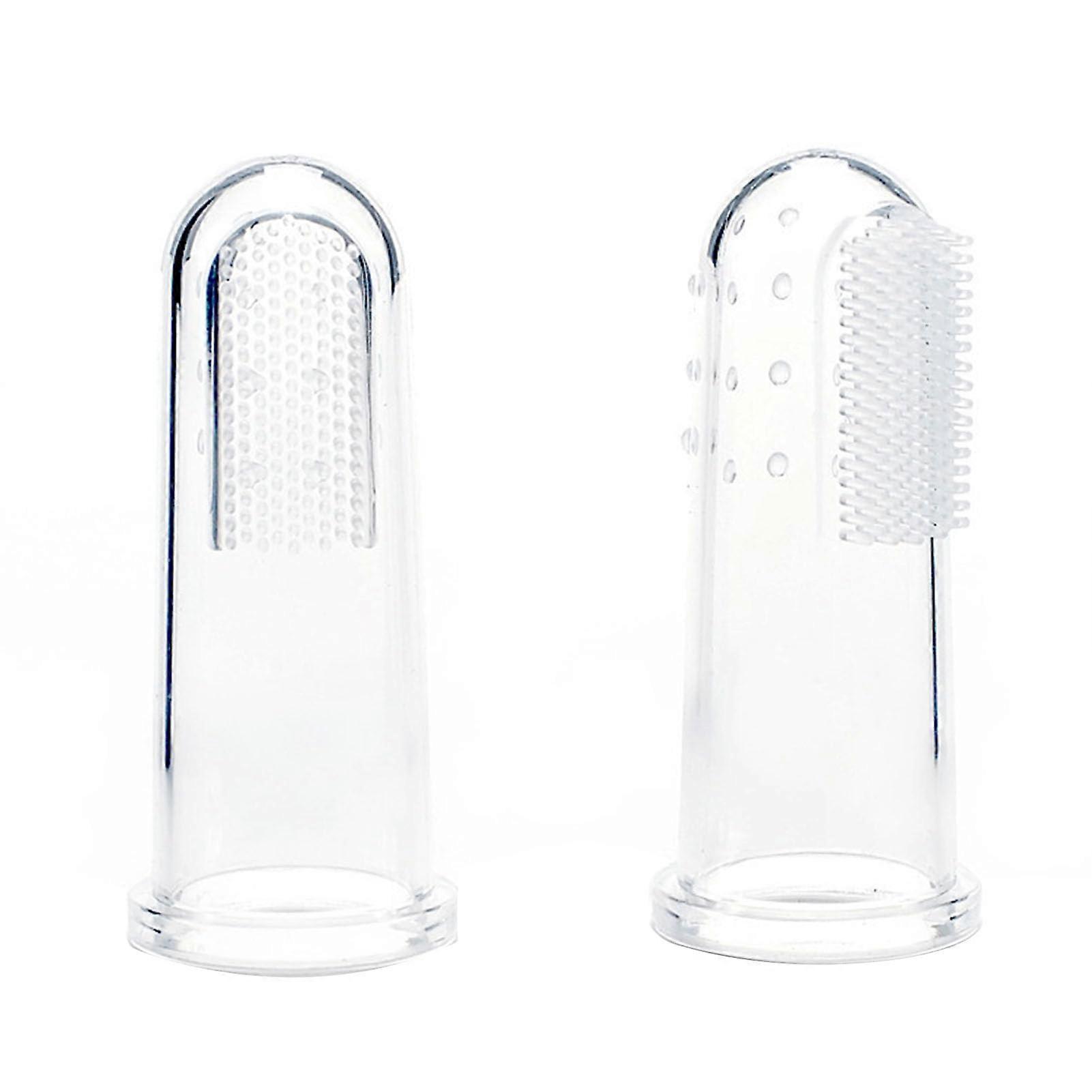 Brosse à dents pour animaux de compagnie avec poils en silicone souples, élimine la plaque dentaire, prévient la mauvaise haleine, pour les chats et les petits chiens.