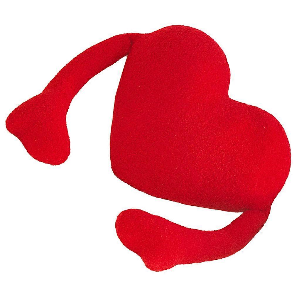 Cute Heart Shaped Plush Pillow for Kids with Comfortable Design Great for Playing Red