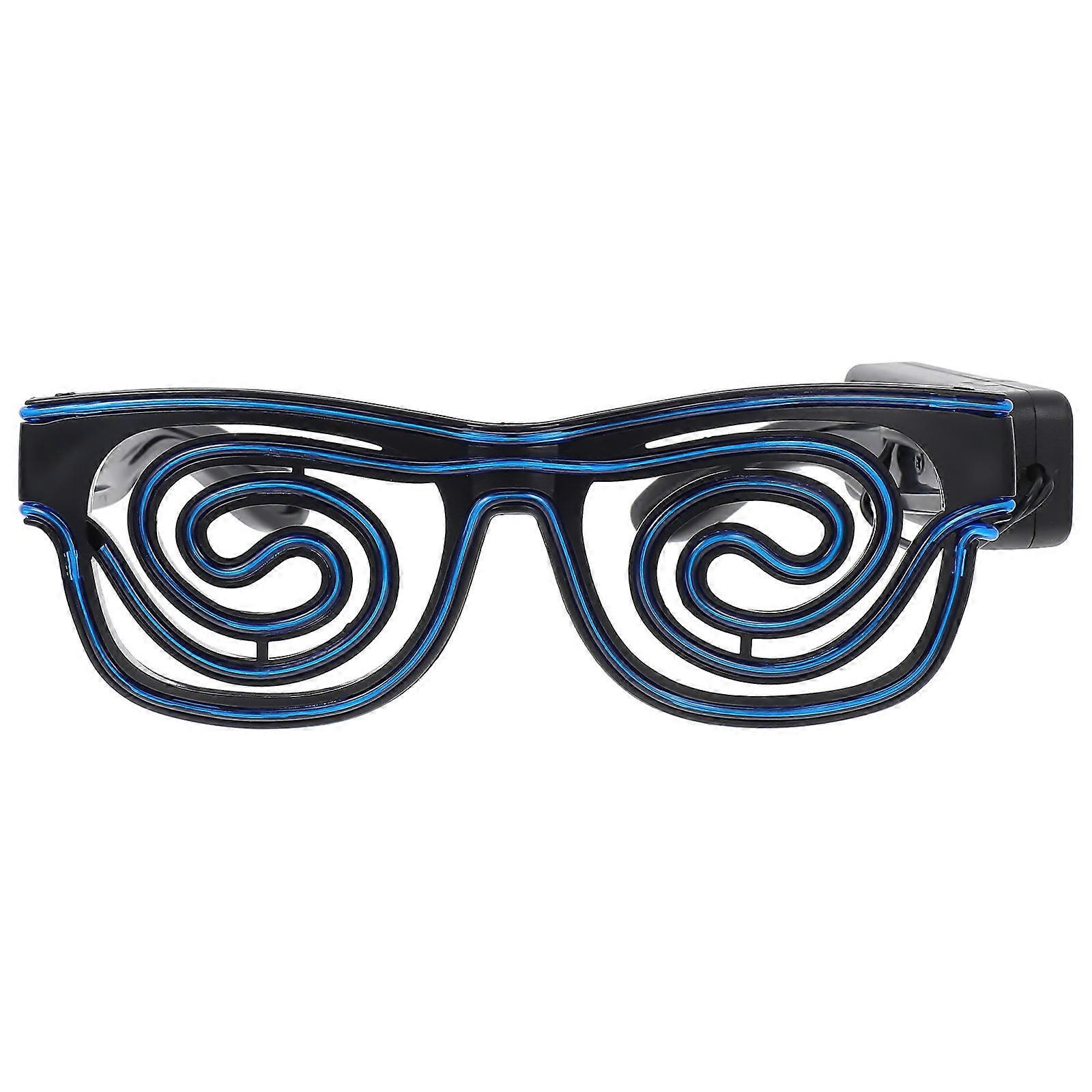 Glow Glasses With Fashionable Design Suitable For Parties Blue 15X14X0.5CM 1Pc