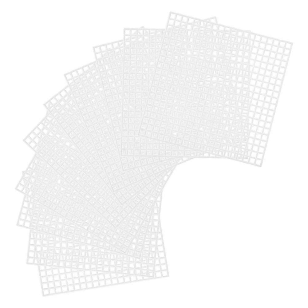 Plastic Mesh Sheets 10pcs for Embroidery DIY Crafts Reusable Grid Sheets for Bag Making Multi Purpose Crafting Supplies Smooth Surface Easy Use