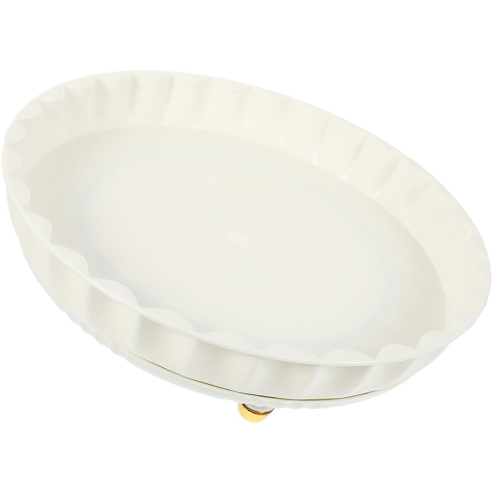 White Rotating Organizer for Home Made of Suitable for Kitchen Counter 7.87 Inches