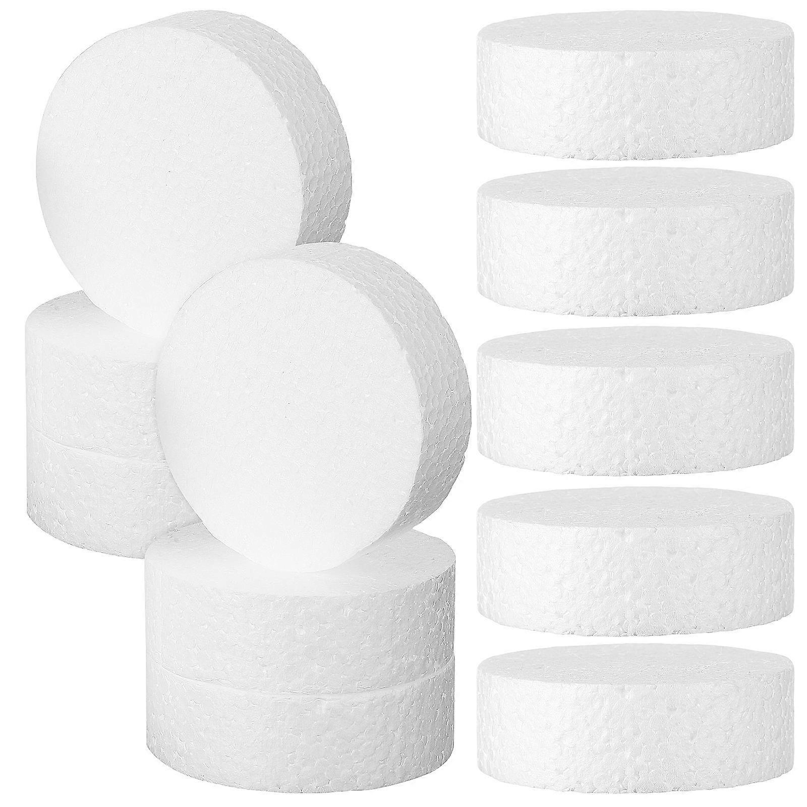 White Foam Discs for Craft Use Safe Lightweight Perfect for Cake Decoration Practice and Floral