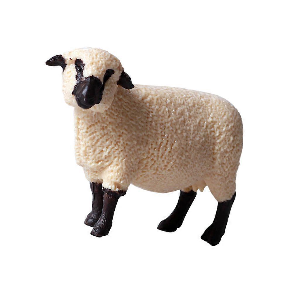 Durable White Sheep Decoration with Vivid Simulation Design for Home and Office Decor 1PC