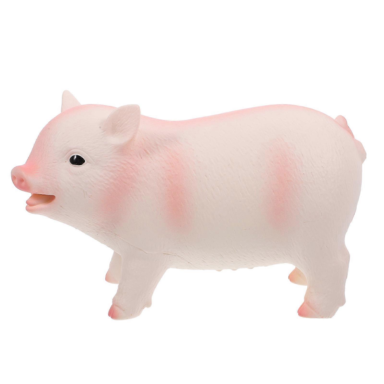 Lifelike Simulation Pig Model for Decor Pink Polyethylene Cotton Perfect for Nursery Room Garden 8.5x4x5.5 Inches