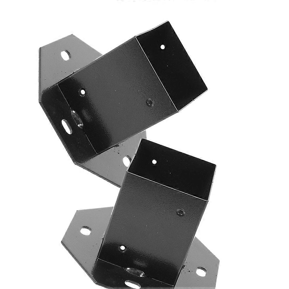 Fence Post Base Plate Metal Deck Post Protector Outdoor Use 16x9cm Protective 2Pcs