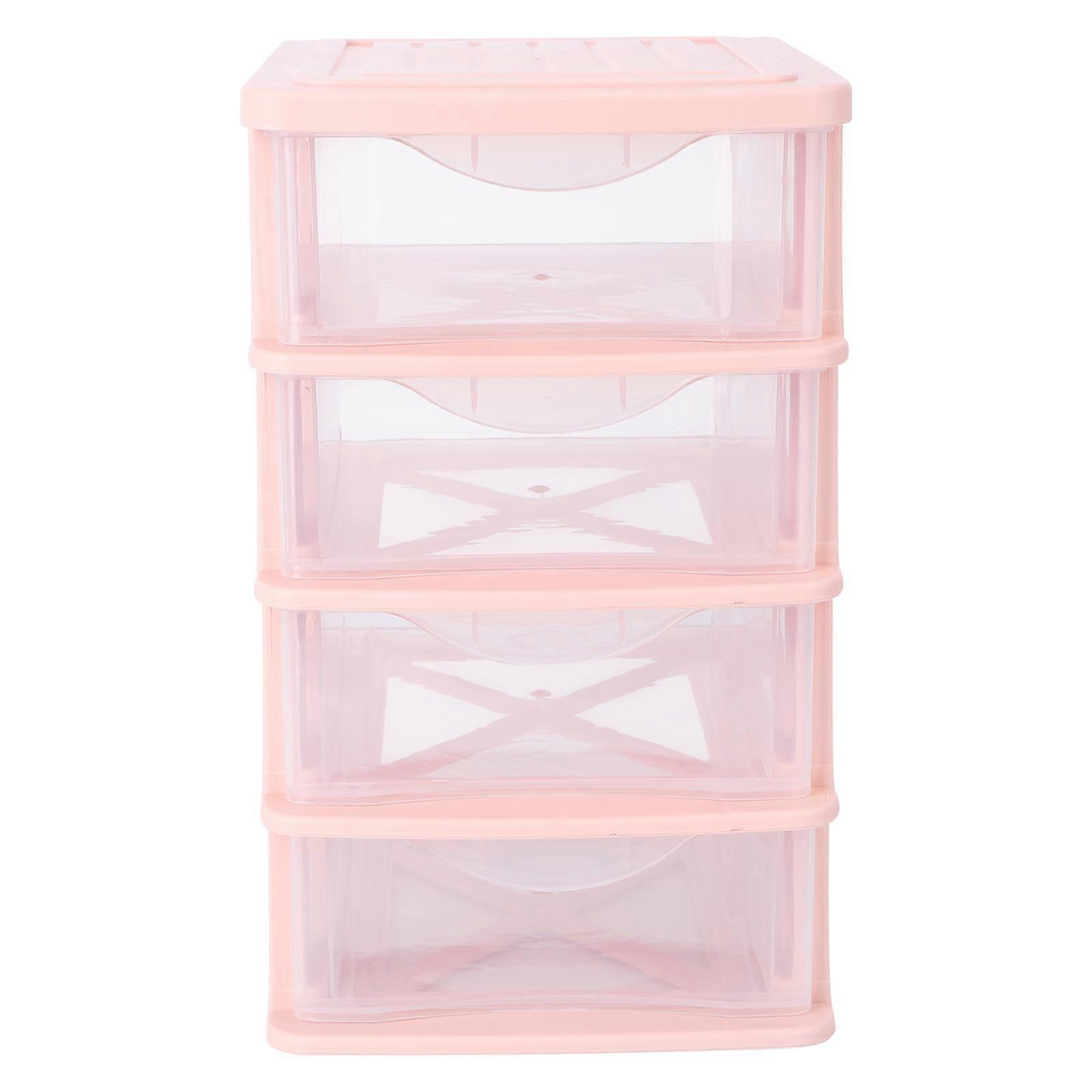 Desktop Storage Box With Lid Office Storage Container With Drawers Transparent PP Material Neat And Orderly 30.50X17.50X13.50CM 1Pack