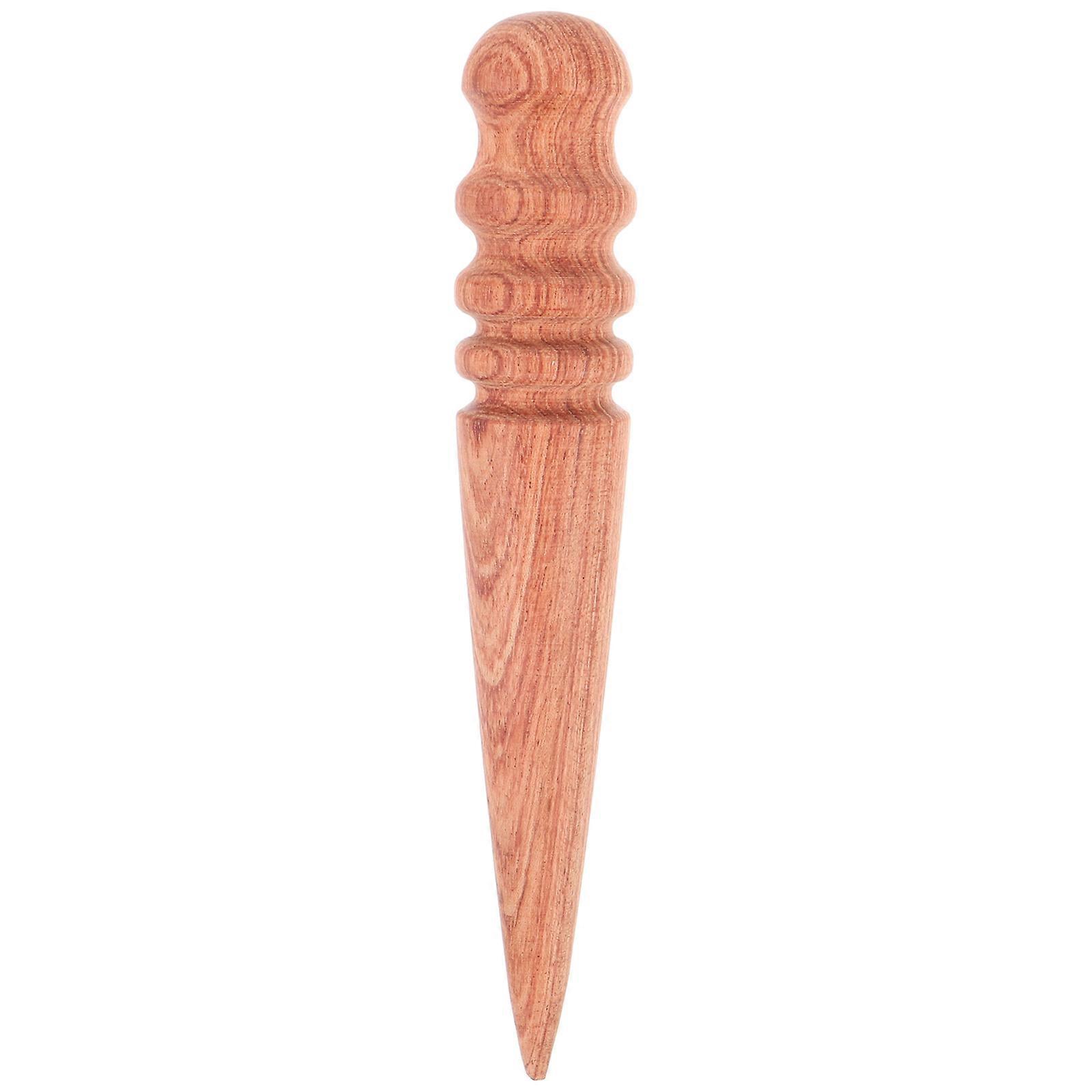 Sandalwood Burnishing Tool for Crafting with Comfortable Ergonomic Grip Light Brown