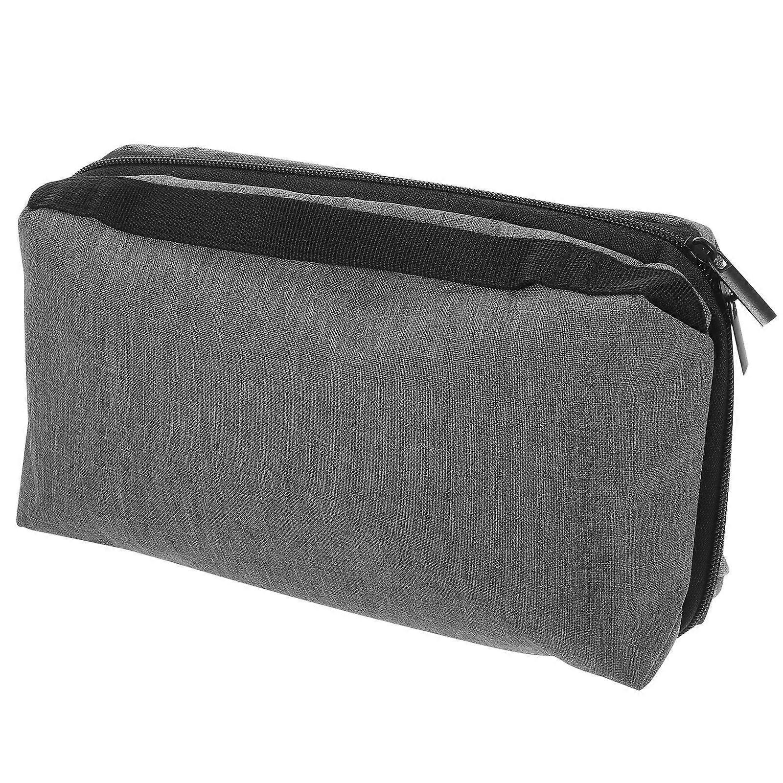 Travel Electronics Organiser Rectangular Shape Charger Organizer Grey 25X15cm 1Set