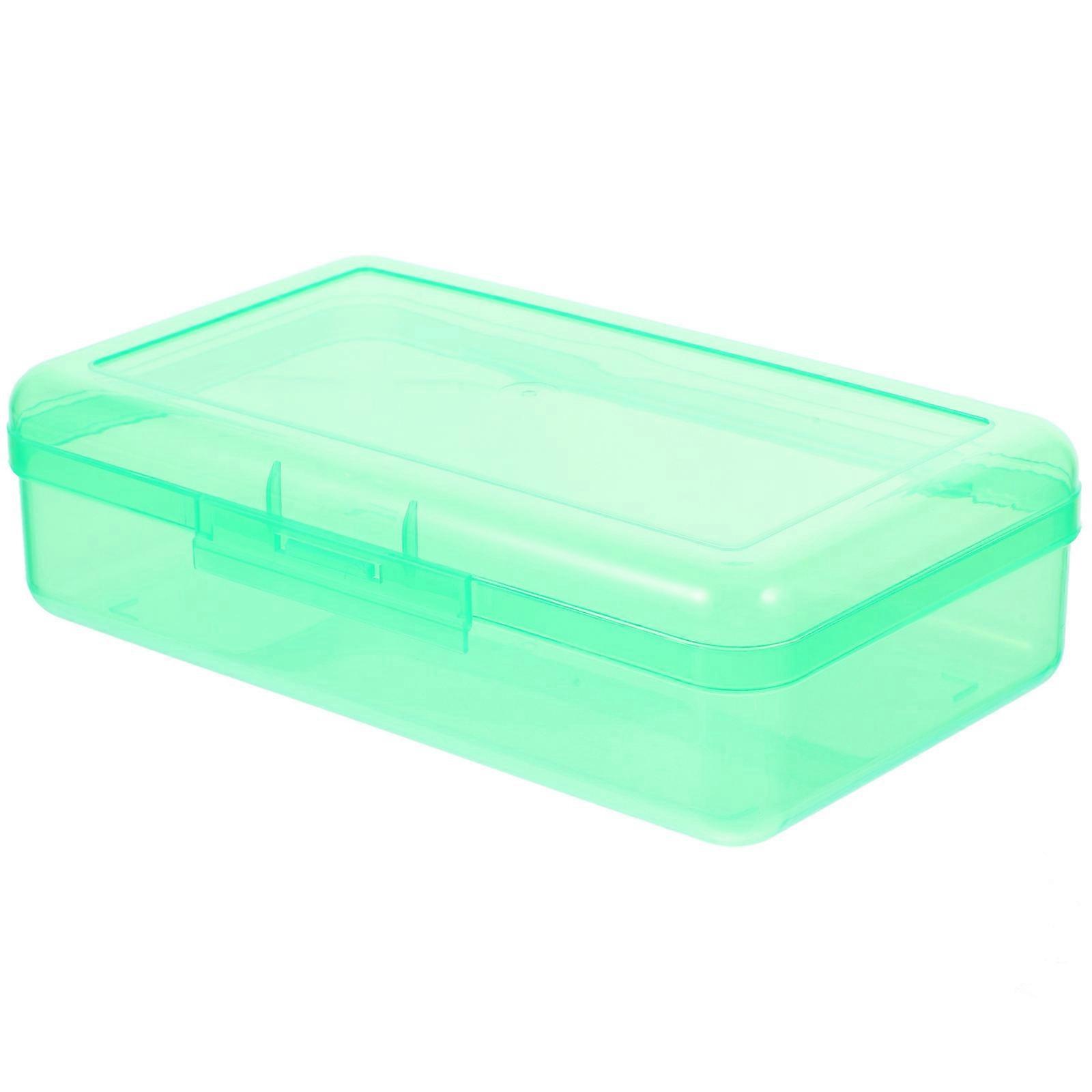 Plastic Pencil Case Large Capacity Portable Pen Storage Organizer for School, College, Office – Holds Pencils, Markers, Highlighters – Green