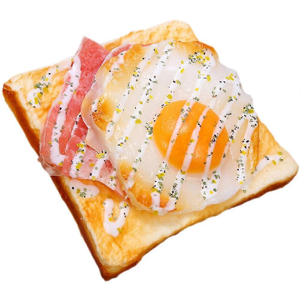 Fake Toast Prop Made of PU for Decor Perfect for Kitchen Props and Bakery Display 7.5 x 3.5 inches