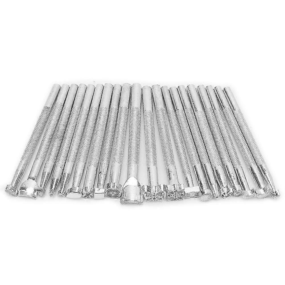 20pcs Multi-Shape Leather Stamp Punch Tool Set - Crafting Tools for Leather Art Projects & DIY Leatherwork