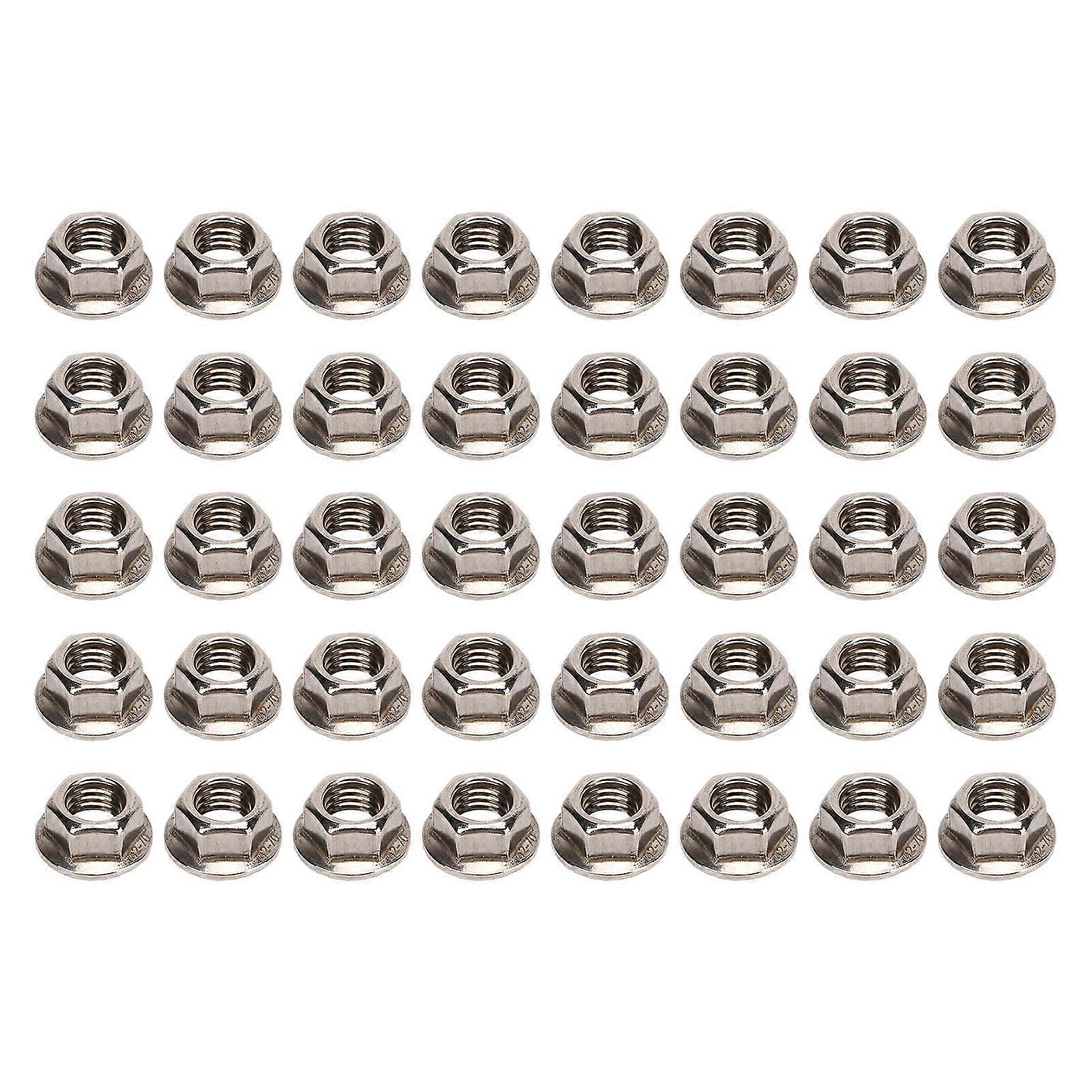 M10x1.25mm hexagonal flange nuts 40pcs rust resistant set