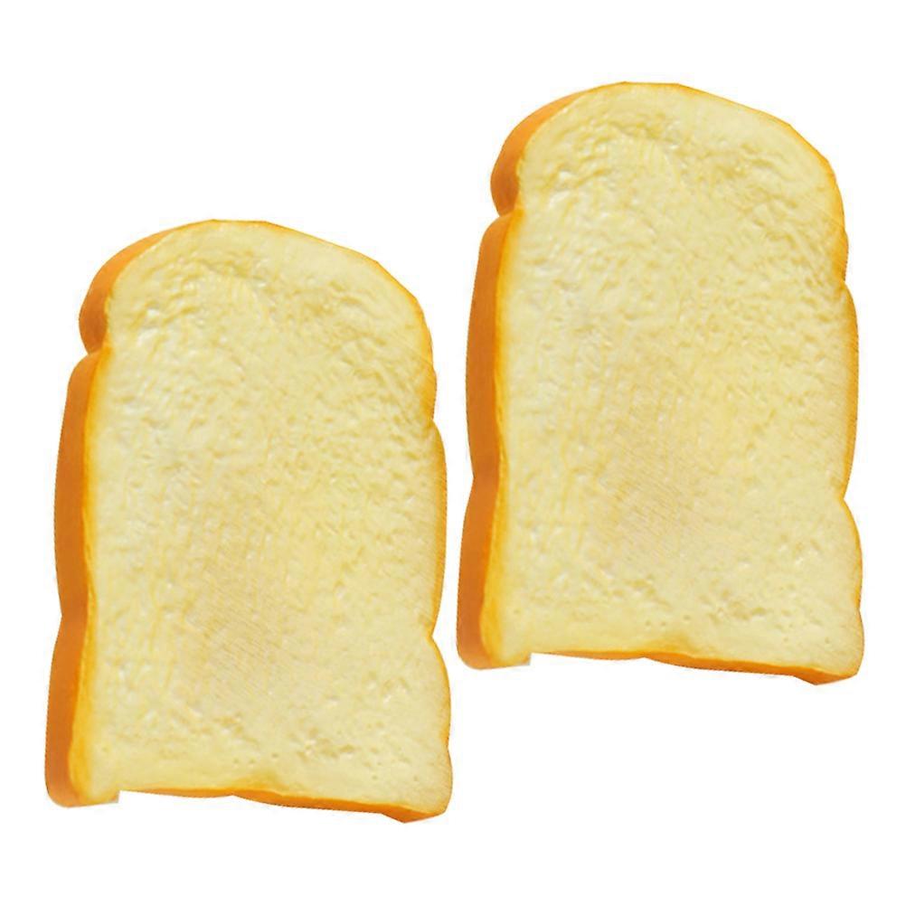 Vivid Yellow Fake Toast Decor PU Simulation Bread Model for Photography Prop and Bakery Display