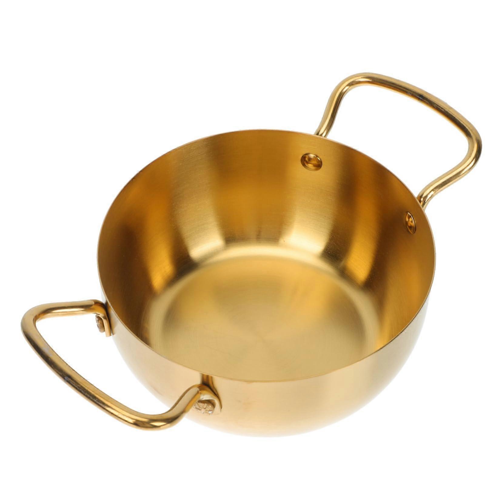 Ramen pot with double handles, versatile soup and stew cooker, compatible with gas, induction, and ceramic stoves,  for housewarming.