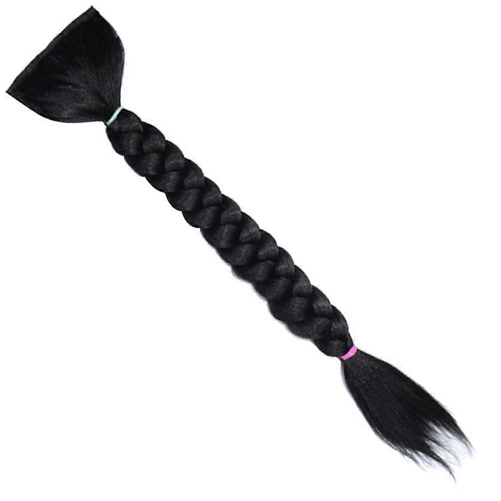 Braid Ponytail Extension for Women Made of High Temperature Fiber Black Color Looks Real and Stylish 25.5 Inches