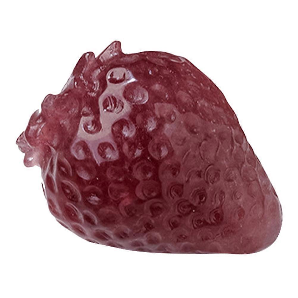 Tabletop Strawberry Decor Crystal Stone Figure Ideal Housewarming Friends 1Pcs