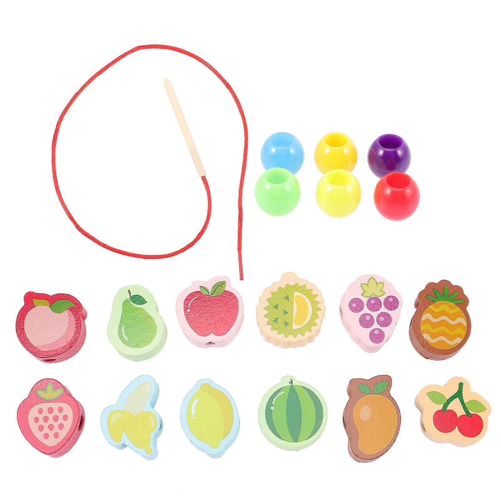 Kids Building Toys 1 Set Threading Bead Toy For Playtime Activity Assorted Color Develop Fine Motor Skills