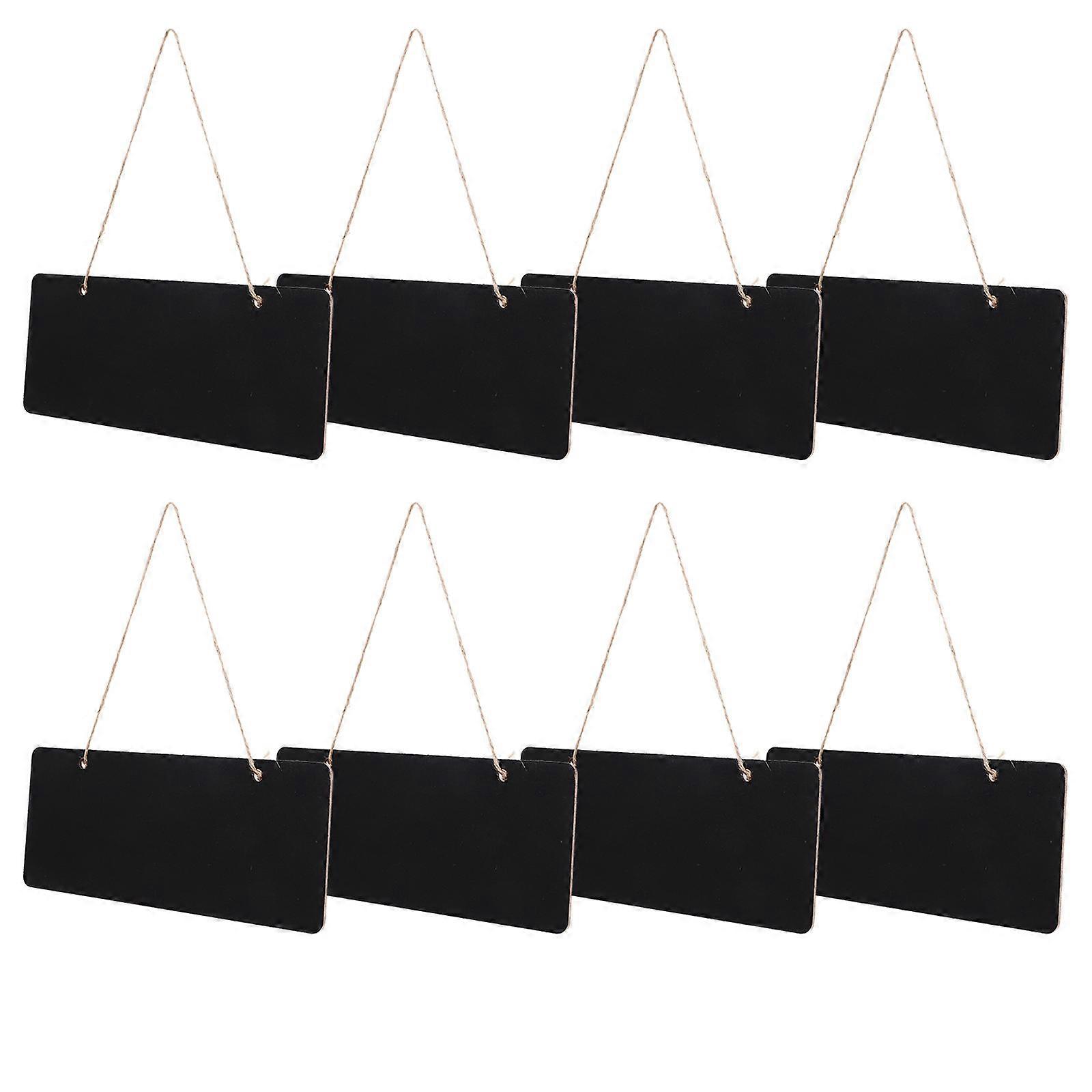 10pcs Wooden Small Chalkboard Pendants Hanging Memo Board Signs Wall Chalkboard Signs