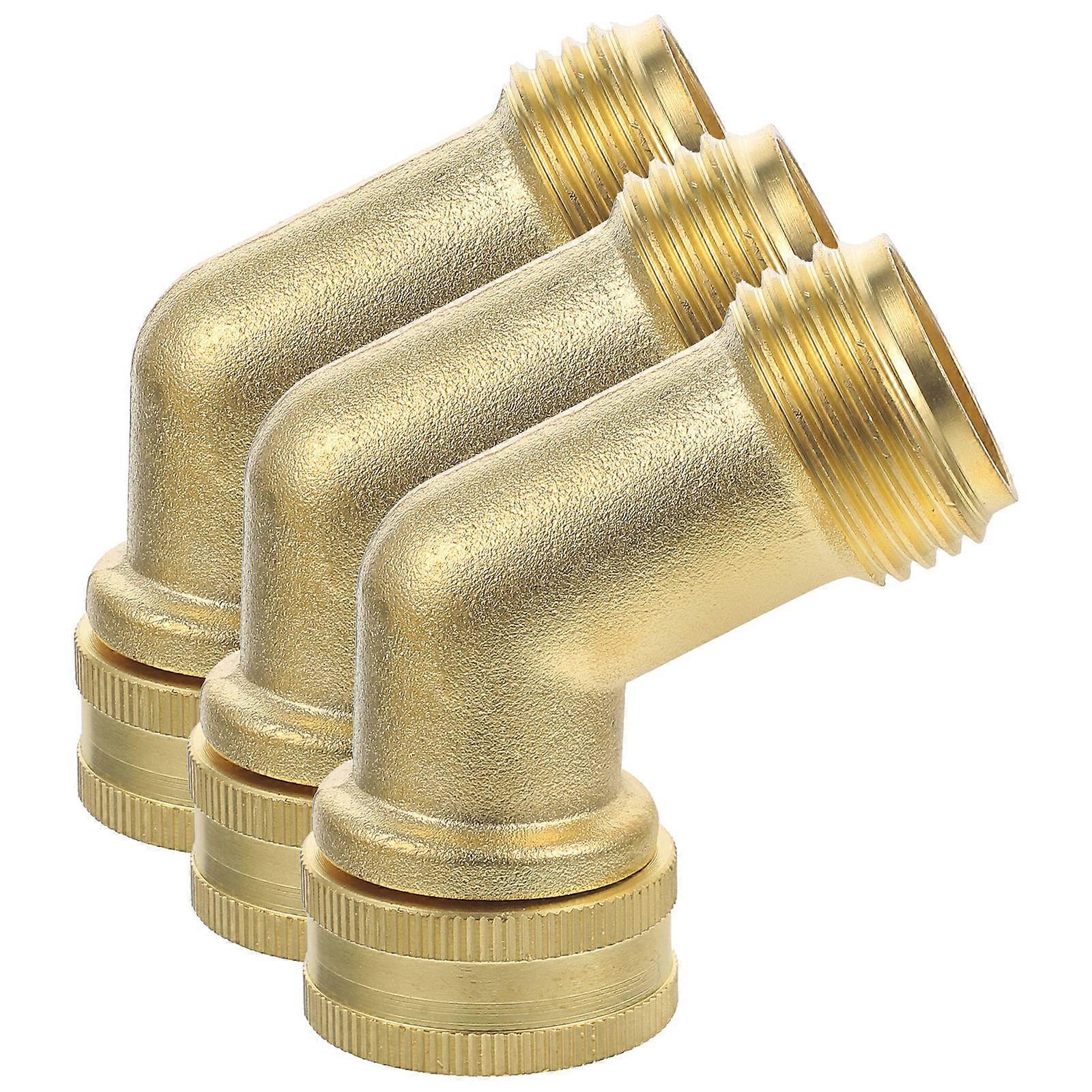 Golden Copper Elbow Connector for Pipe with Durable Craftsmanship and Wide Applications 3pcs