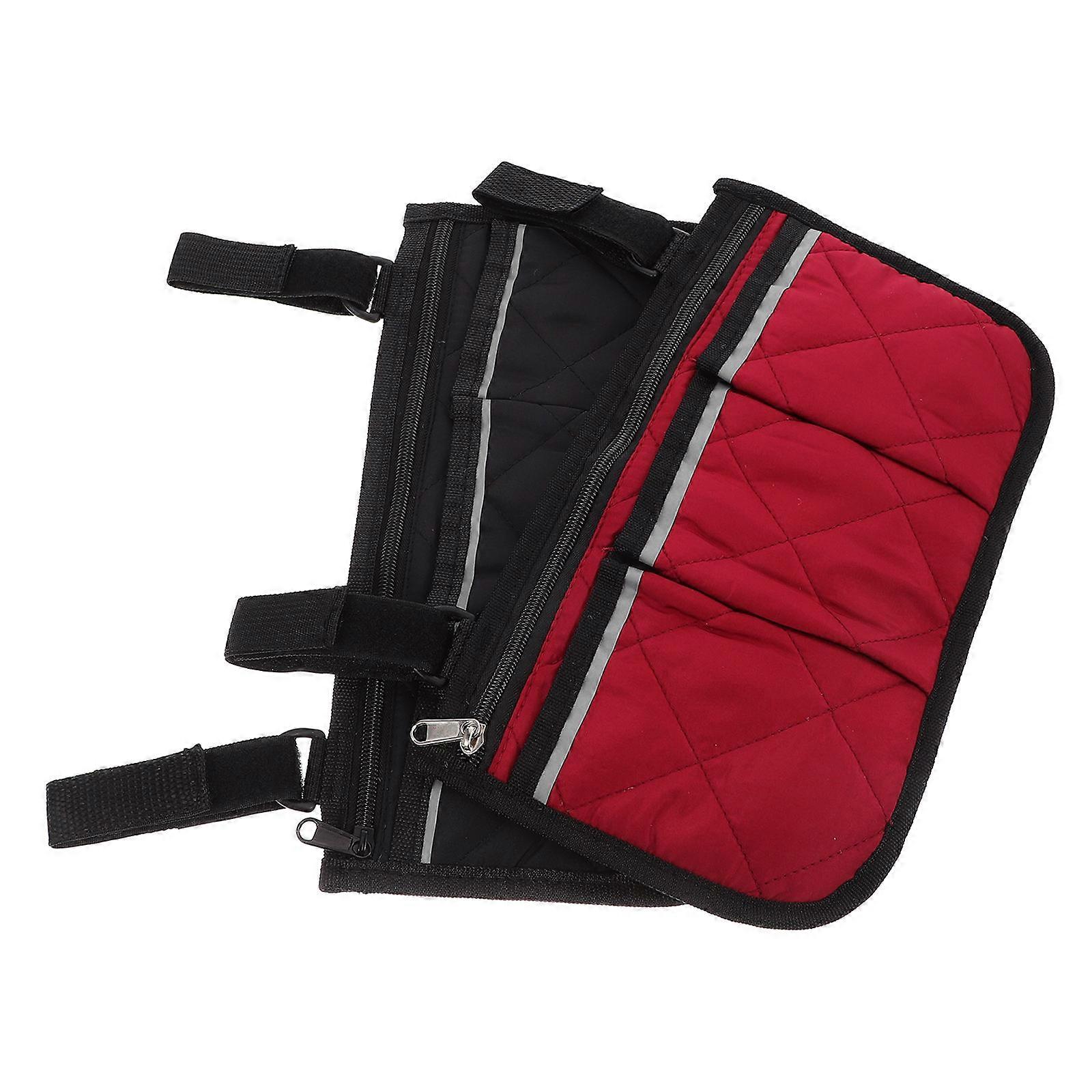 Walker Accessories Pouch Wheelchair Armrest Side Hanging Storage Bag for Office Chairs with Multiple Compartments for Keys, Notebooks, and Pens Easy