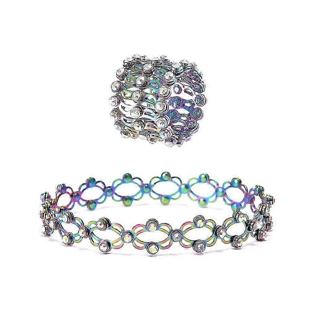 2 in 1 Retractable Ring Bracelet Magic Stretchable Twist Folding Ring Bracelet