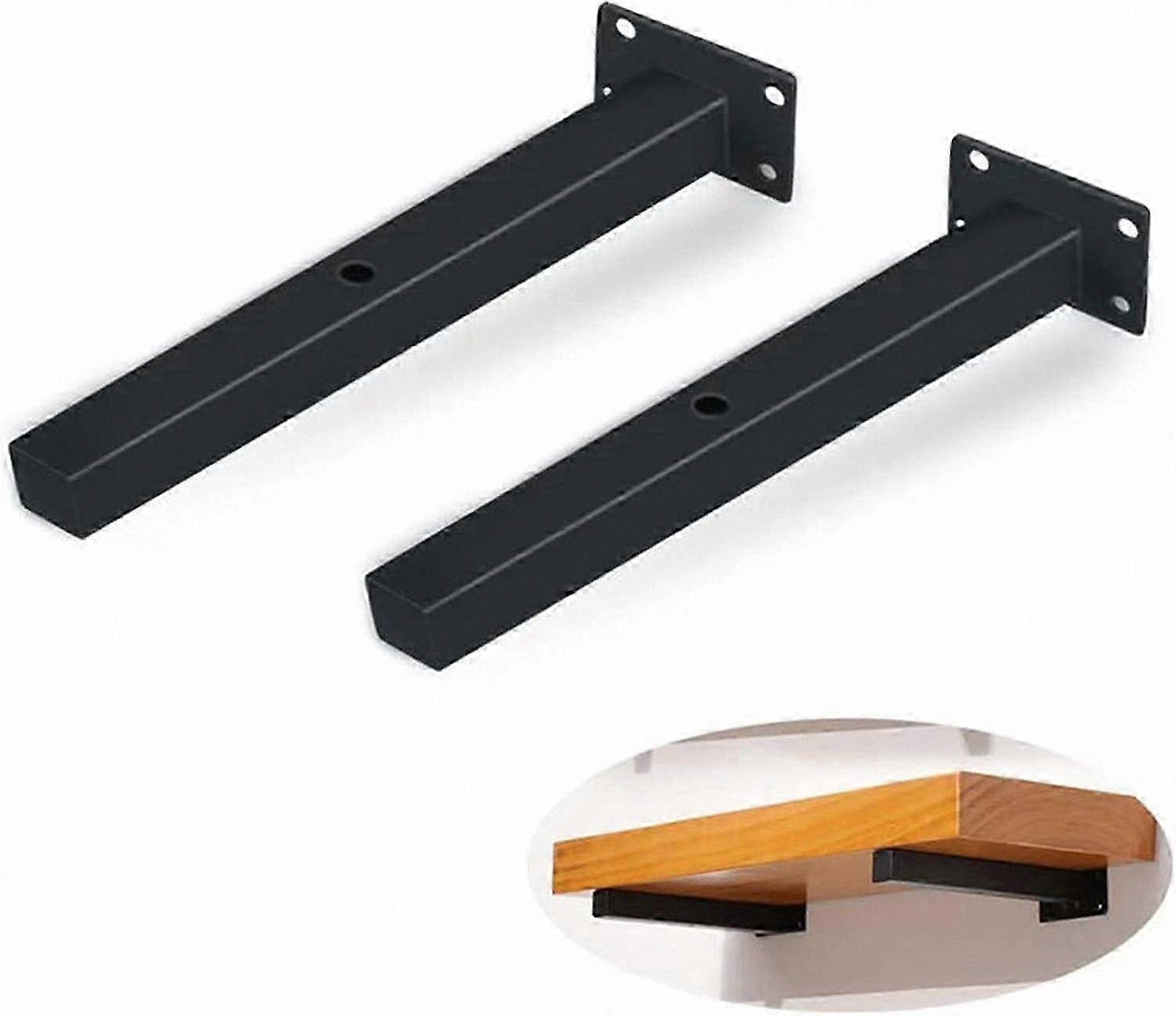 Heavy Duty Metal Shelf Brackets for Wall Mounting, Retro Style Floating Shelf Supports, Durable and Stable for Home or Office Use