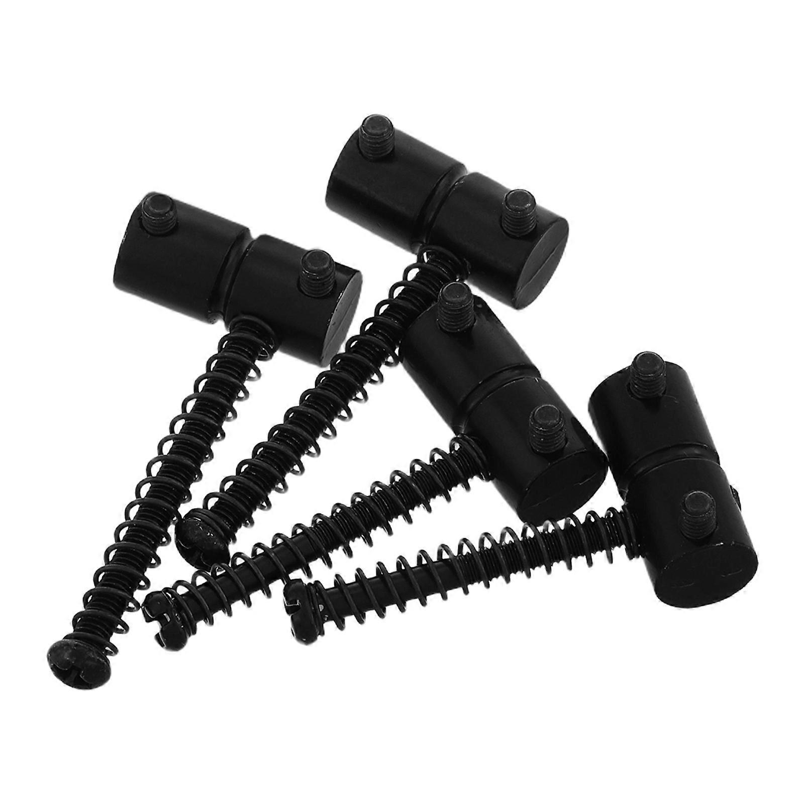 4pcs Black Metal Guitar Bridge Saddle and Tailpiece Set for Musical Instruments Performance