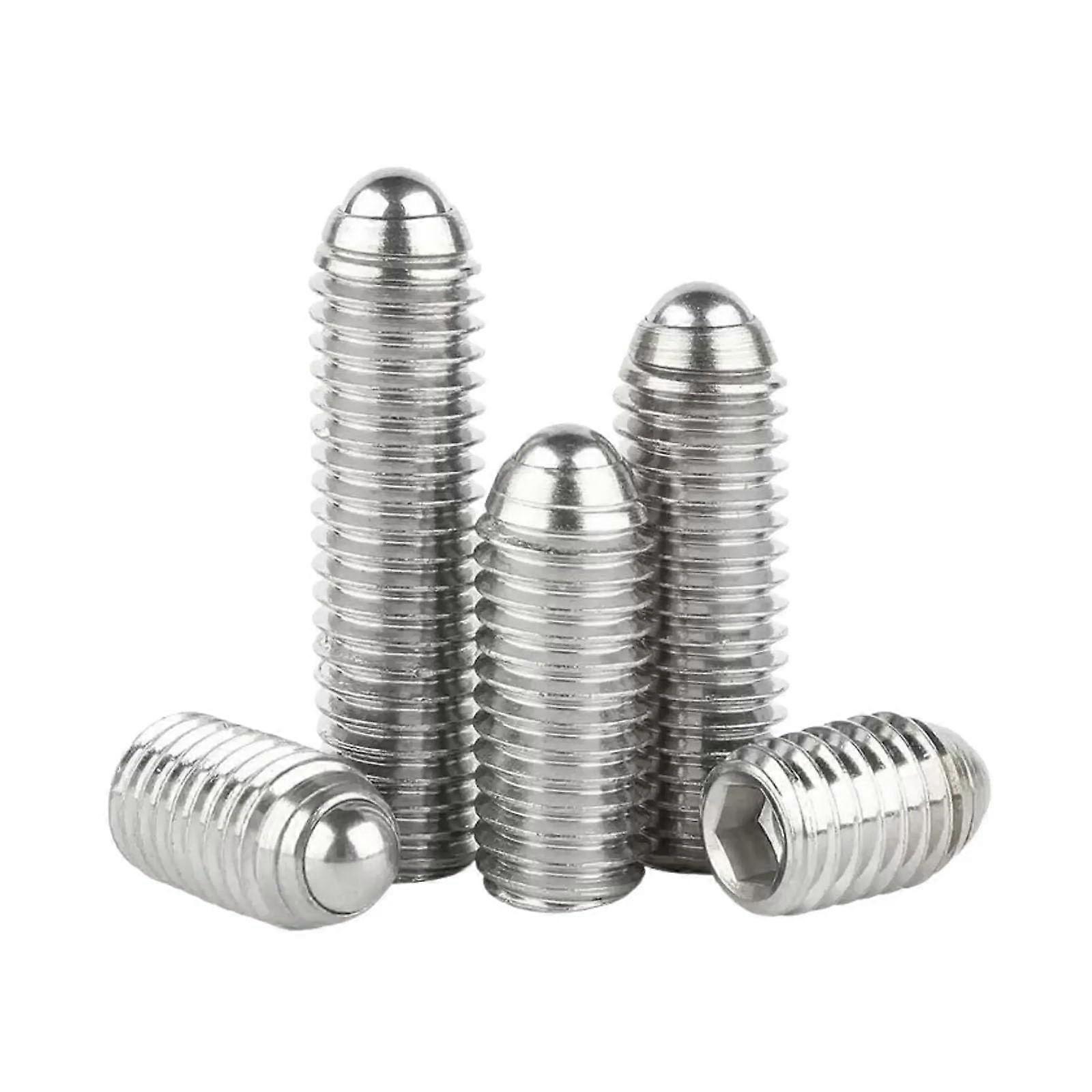 M3 M4 M5 M6 M8 M10 M12 304 Stainless Steel Internal Hex Ball Plunger Set, 35mm Length, M8 5 Pcs