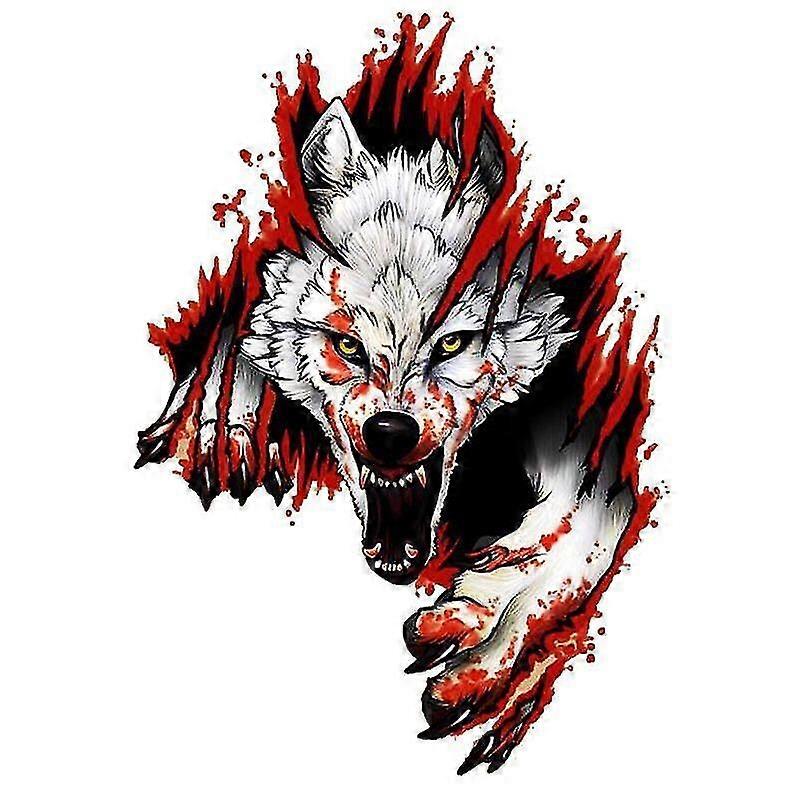2025 3D realistico testa di lupo adesivi per il corpo adesivi laterali per auto adesivi per camion