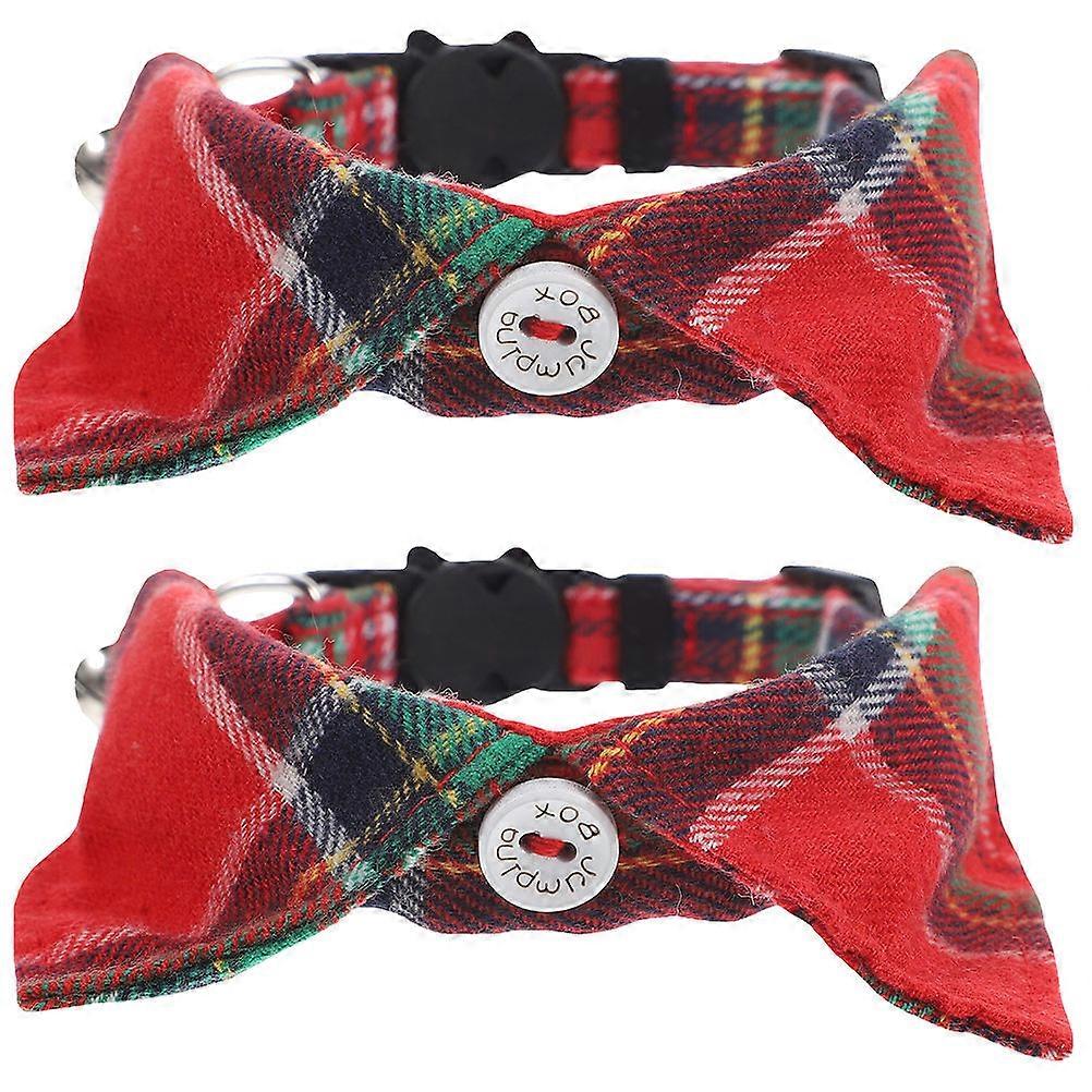 Decorative Cat Collar With Bell For Pet Cats Christmas Parties Adjustable 10Pcs Comfortable Design