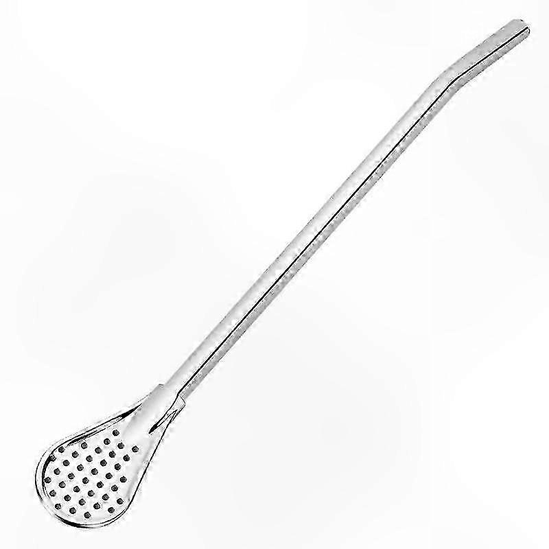 Stainless Steel Cocktail Straws with Teaspoon Mixer for Mojito and Coffee Reusable Bar Tool Set
