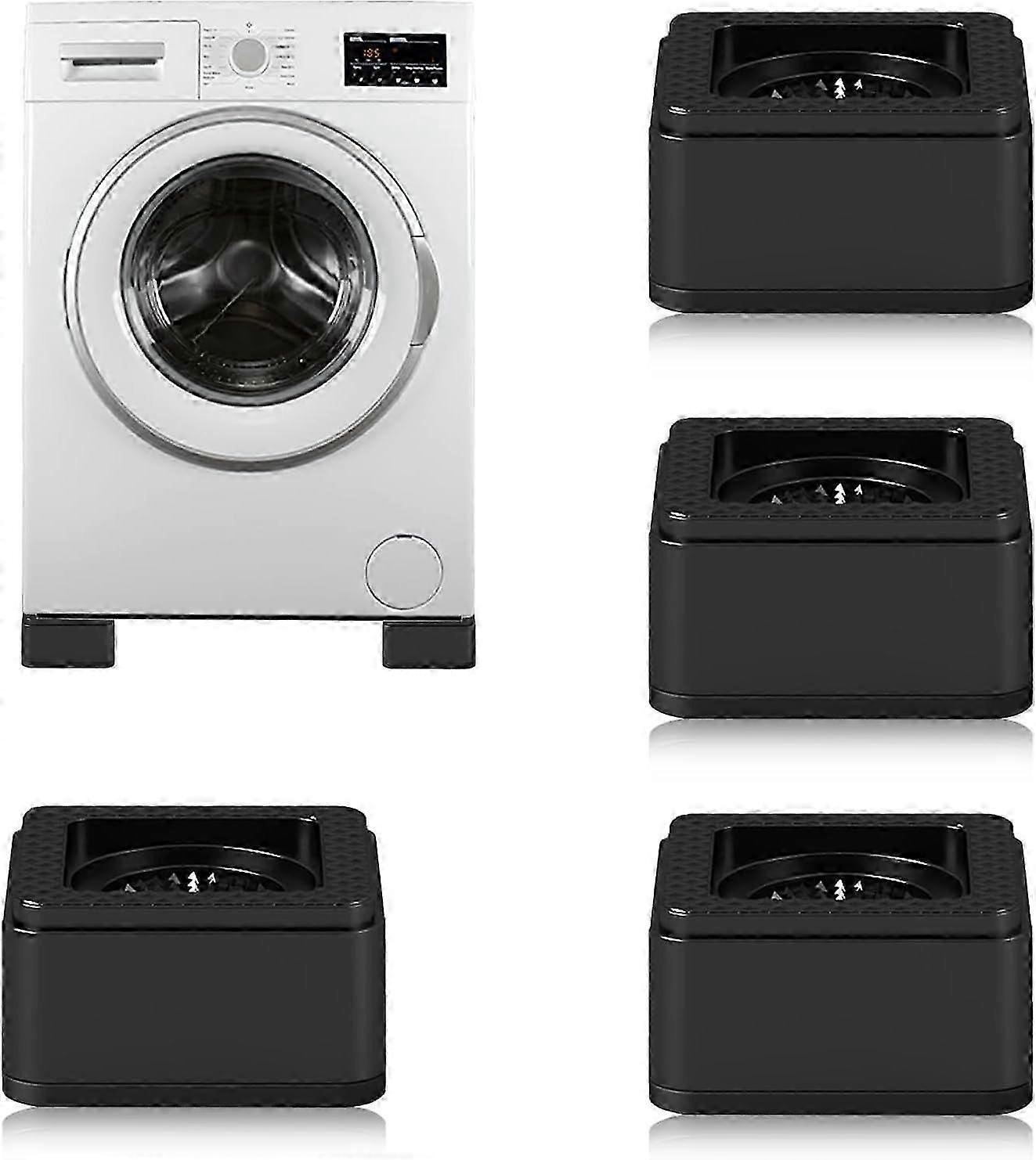 4pcs Universal Anti Vibration Washing Machine Feet Washing Machine Feet with Rubber Mat for Washing Machines, Dryers and Furniture