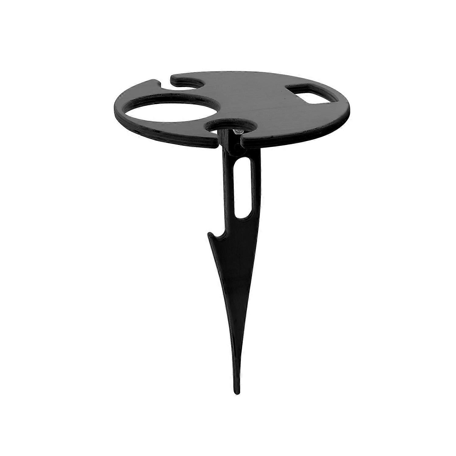 Portable Folding Wine Table, Colour: Black Black