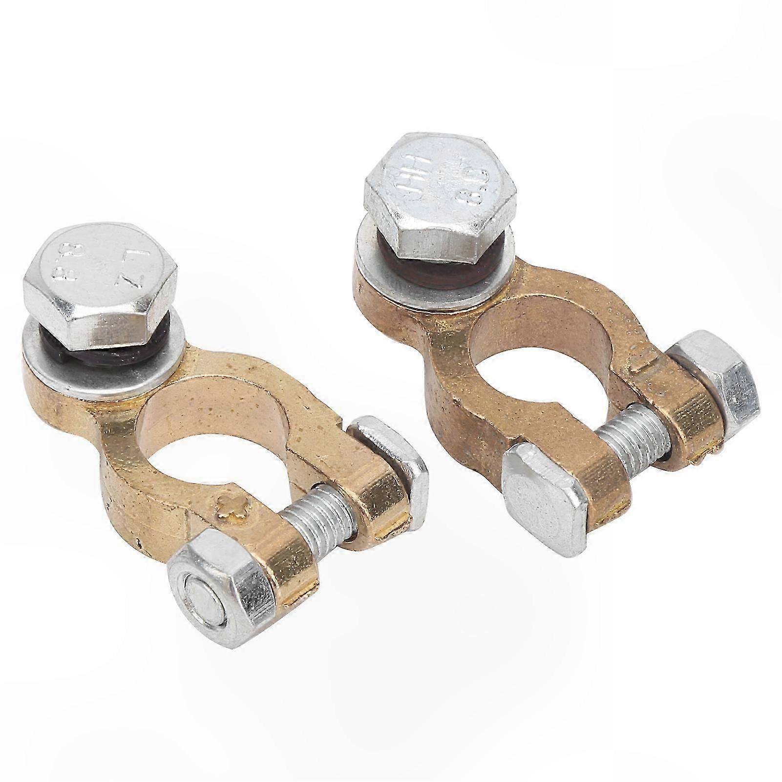 M10 Screw Battery Terminal Connectors, 300A High Current Clamps for Automotive and Truck Use, 2 Pack Large Terminal Adapter Kit