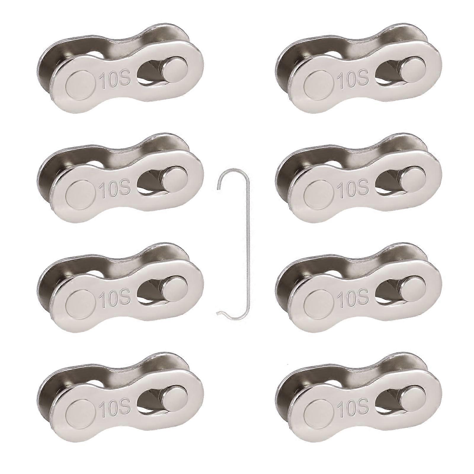 Bicycle Missing Link Bicycle Chain Link 8 Pairs Chain Lock 10 Speed Bicycle Chain Link Quick Link for 10 Speed Chain (10 Speed)