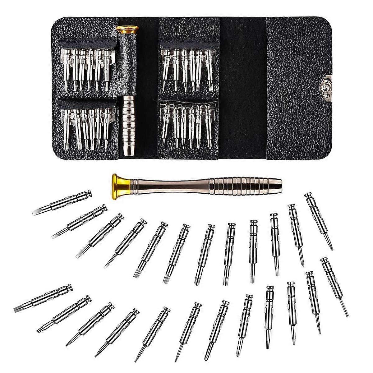 Screwdriver Set 25-in-1 with Interchangeable Bits for Laptop, Glasses, Watches, Mobile Phones, iPad, iPhone, MacBook, Xbox