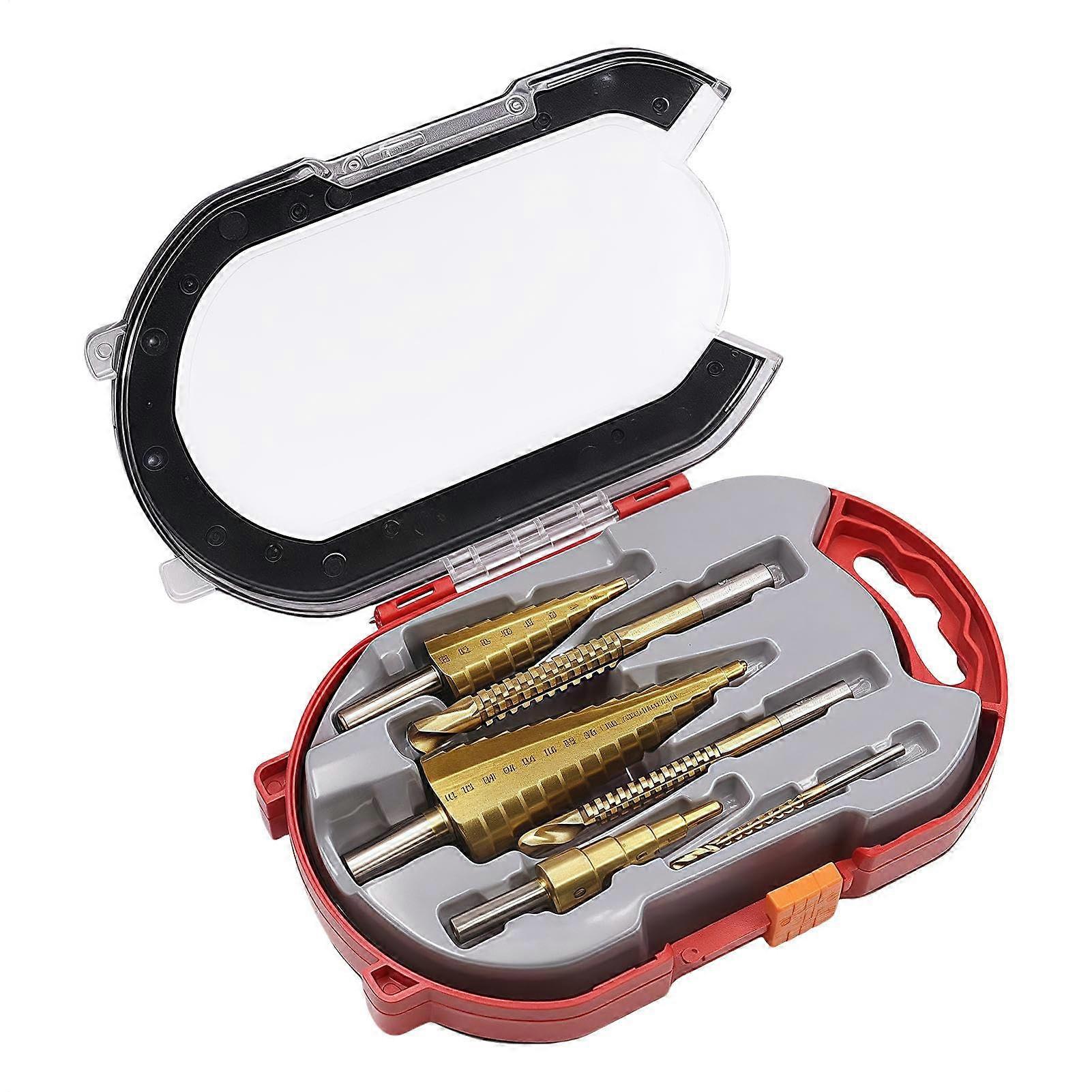 Wood Step Drill Bit Set, 6-Piece Metric Step Drill Bits for Electric Drills, Compatible with Most Drill Models