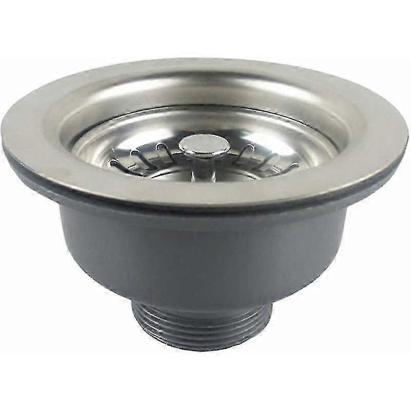 1" Sink Drain Without Overflow - Stainless Steel & ABS Basket, 110mm