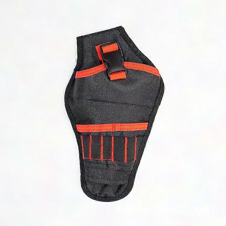 Electric Drill Tool Bag with Adjustable Belt, Storage Pockets & Open Loops for Accessories & Tools