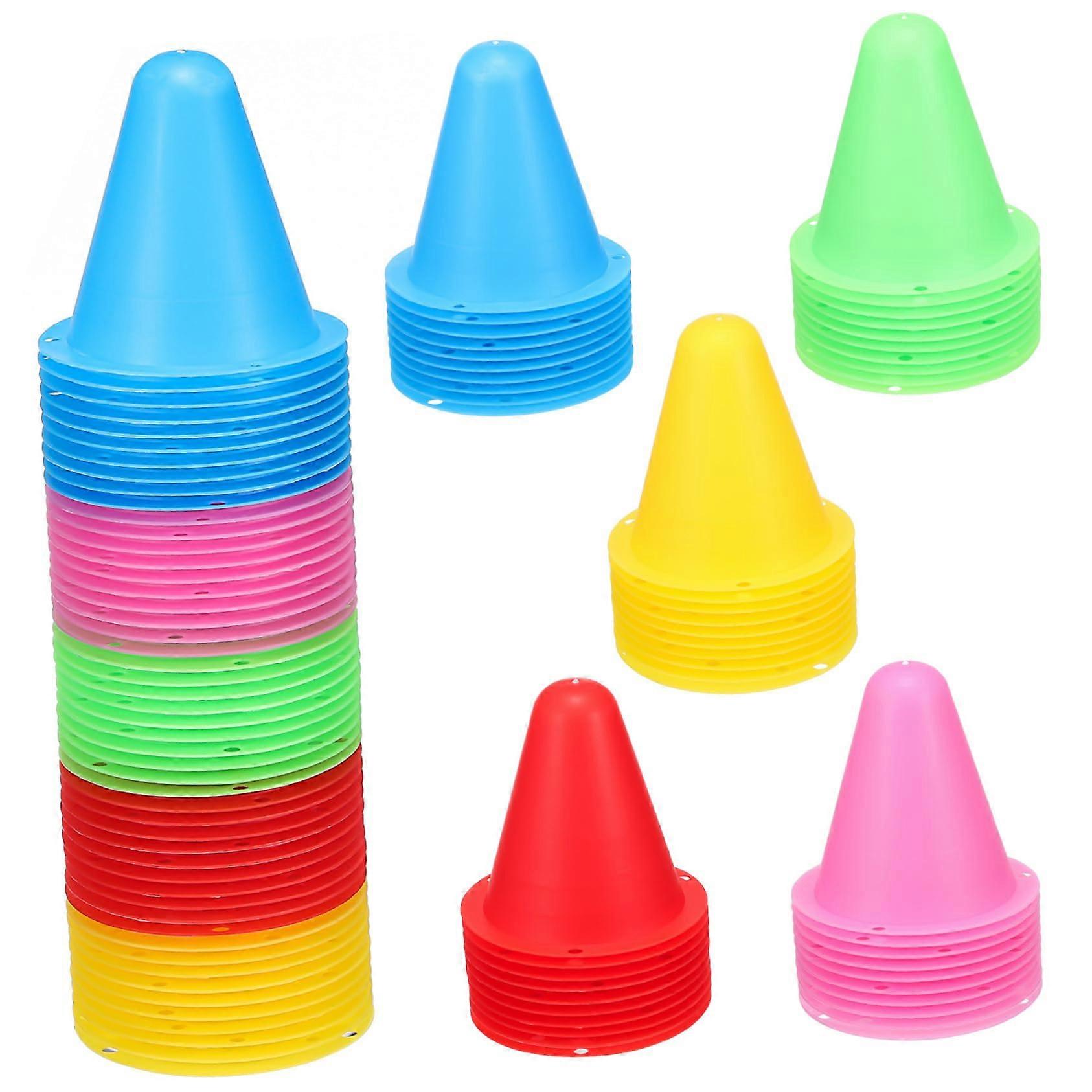 50Pcs Soft Training Cones for Soccer Football and Agility Practice