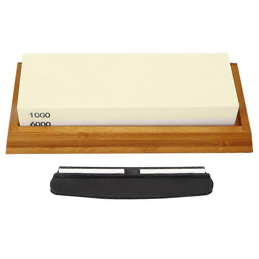 1000/6000 Grit Double-Sided Knife Sharpener, Kitchen Whetstone Sharpener Set