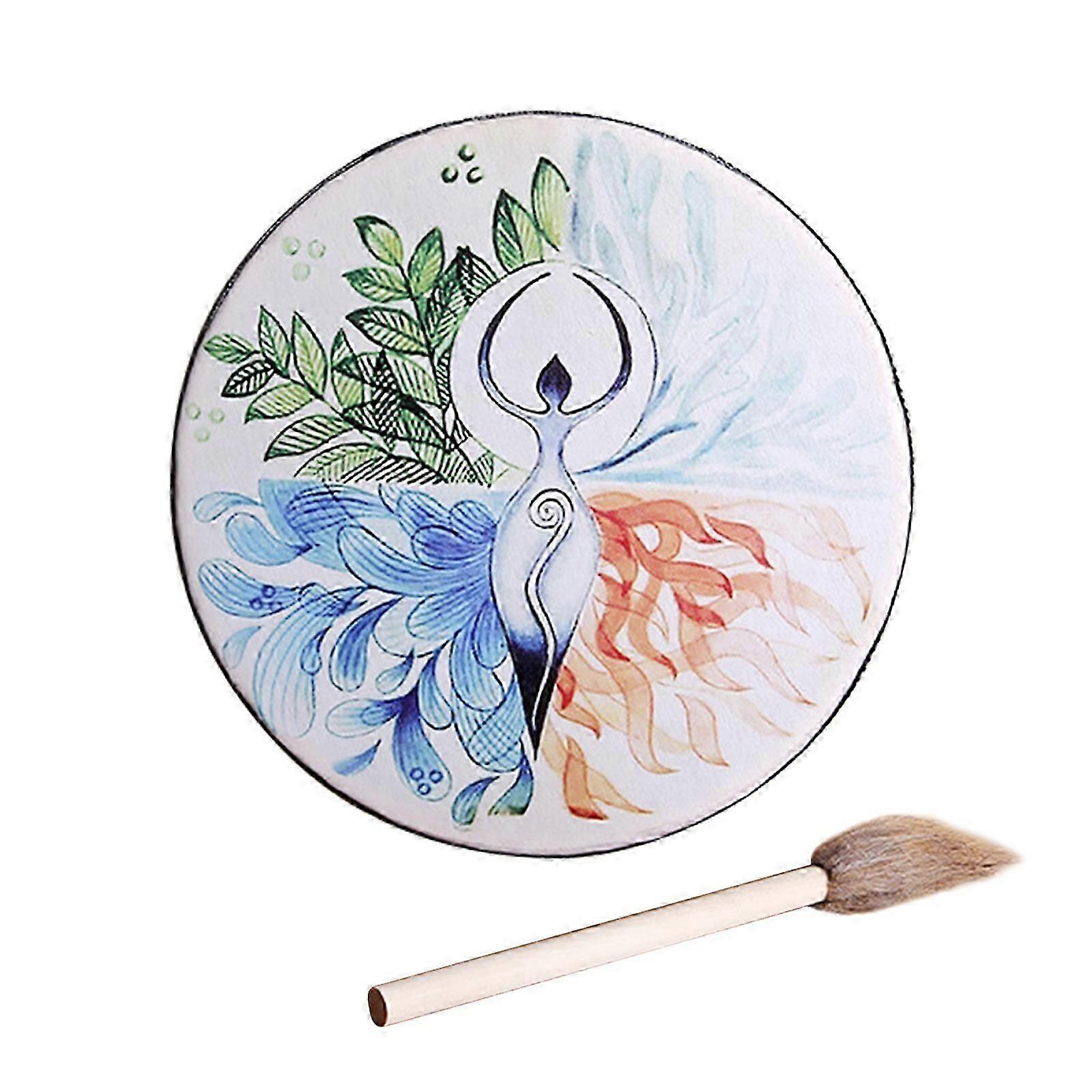 Shamanic Ethereal Drum with Drum Mallet Kits, Symbol Of Siberian Drum Spiritual