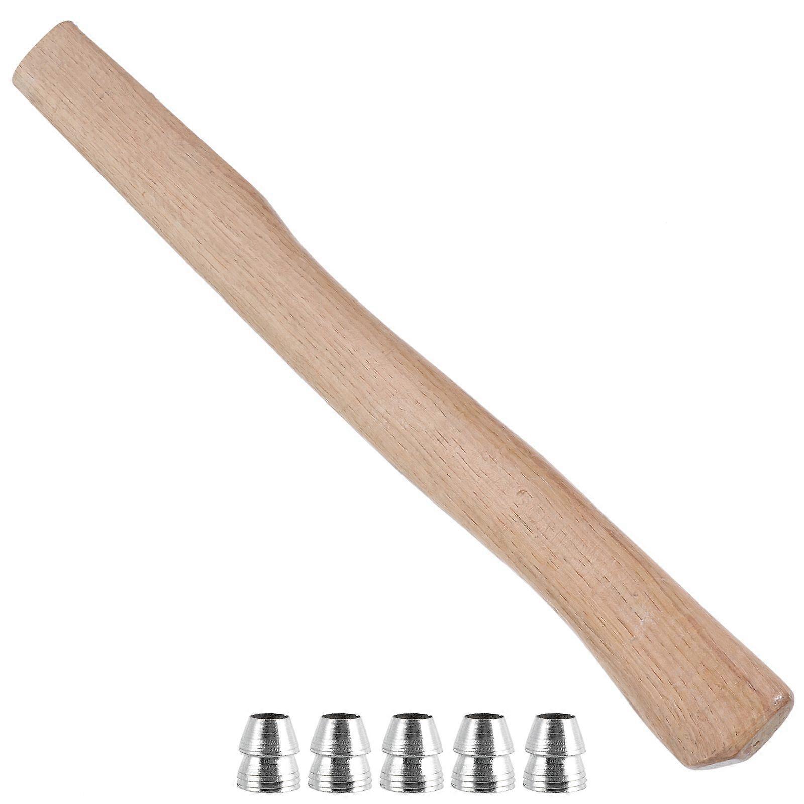 1 Set Axe Handle Wooden Replacement Hatchet Handle Woodworking Tool with Axe Wedges